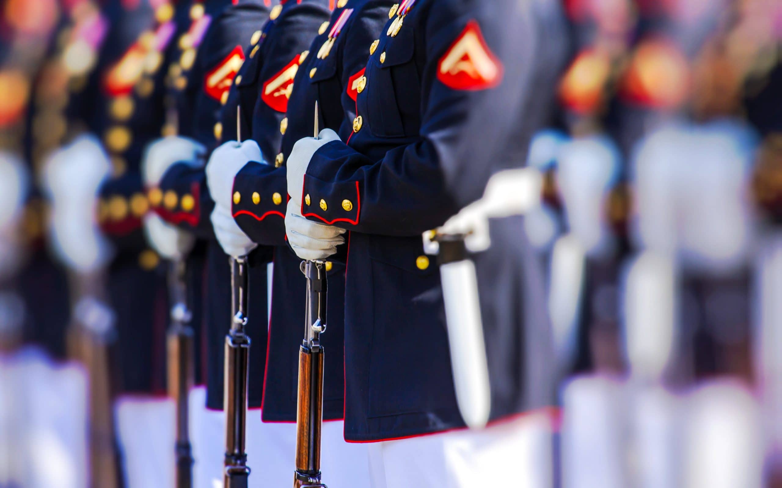 Camp Lejeune Marines in Dress Uniform