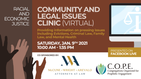 McCune Law Group and C.O.P.E present Community and Legal Issues Clinic
