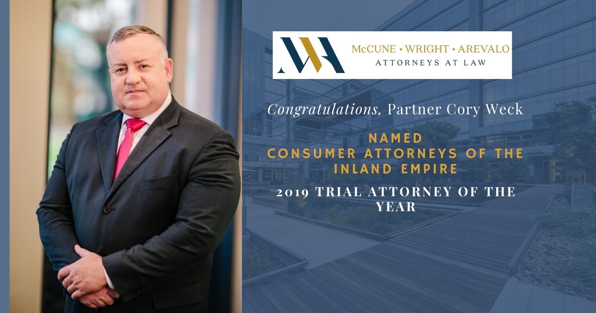 Cory Weck Named 2019 Trial Attorney of the Year