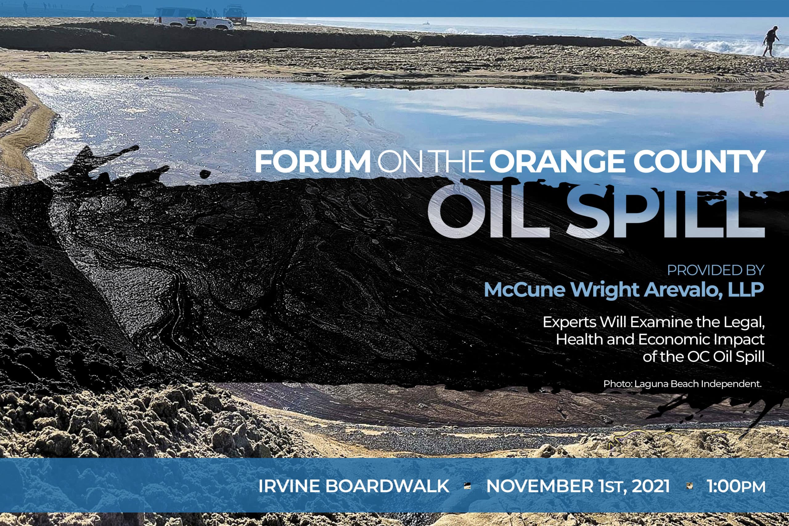 Promotional image for Forum on the Orange County Oil Spill