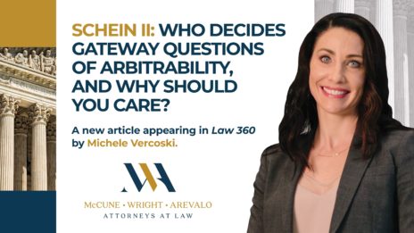 Partner Michele M. Vercoski of McCune Law Group featured as a contributing author to Law360