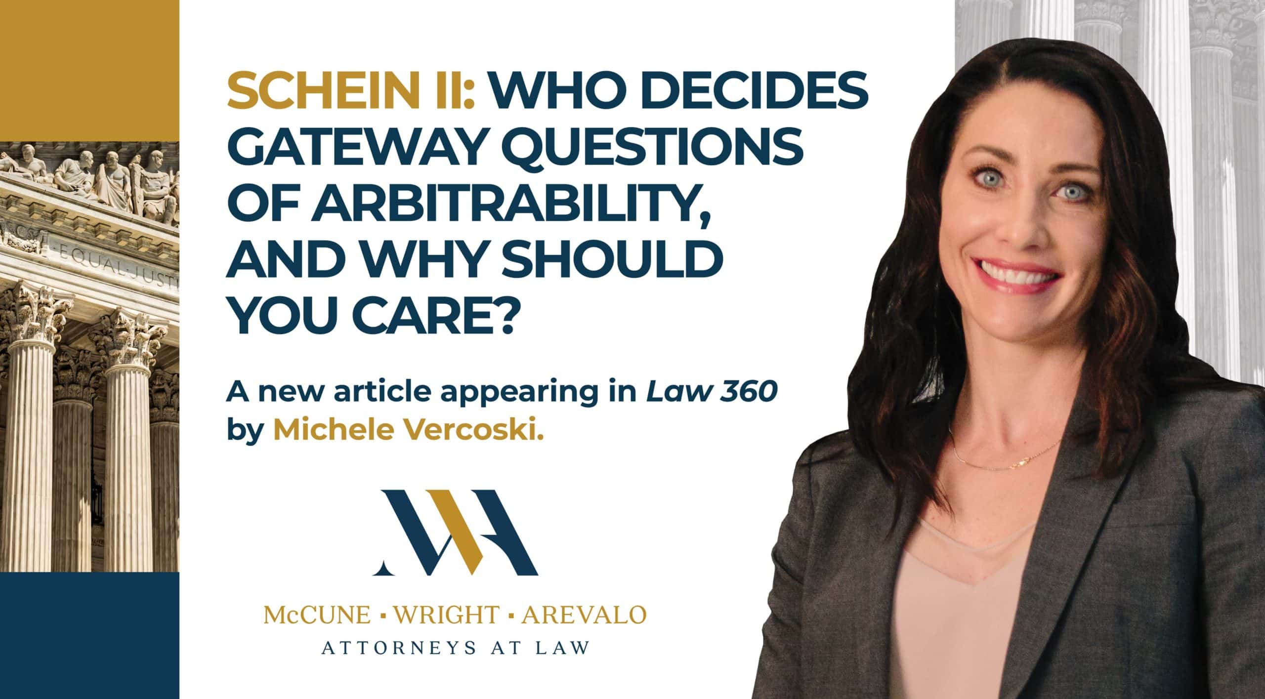 Michele Vercoski Is Now A Contributing Author To Law360