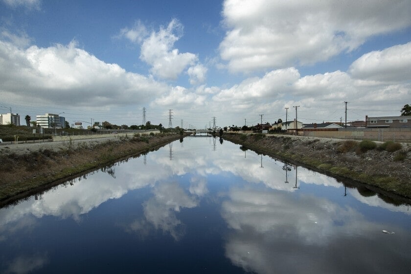 Air quality district issues Dominguez Channel, Carson, CA