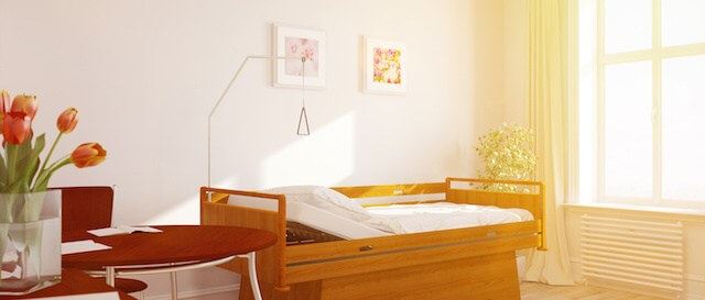 Bedroom filled with sunlight