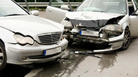 Car Crash involving Honda Civic and Mercedes Benz C320